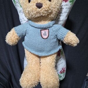Backpack Plush Teddy Bear with Blue Sweater